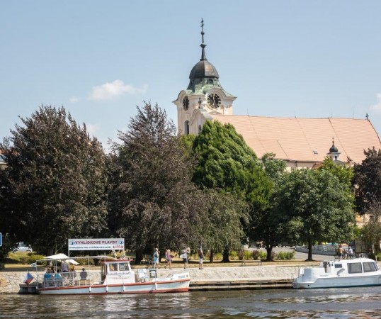 Sightseeing ship on Vltava river